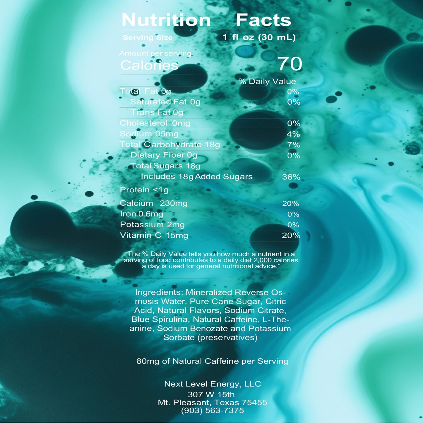 Synergy Drink Base with Blue Spirulina - Next Level Energy